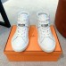 Hermes Men's Daydream High-top Sneakers in White Leather Hermes Men's Daydream High-top Sneakers in White Leather