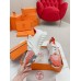 Hermes Men's Depart Sneakers in Orange Gradient Knit Hermes Men's Depart Sneakers in Orange Gradient Knit