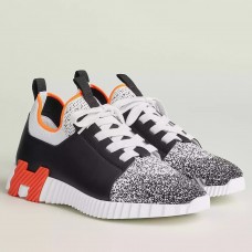 Hermes Men's Depart Sneakers in Black Gradient Knit Hermes Men's Depart Sneakers in Black Gradient Knit