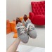 Hermes Men's Depart Sneakers in Grey Gradient Knit Hermes Men's Depart Sneakers in Grey Gradient Knit