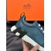 Hermes Men's Bouncing Sneakers in Blue Leather