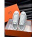 Hermes Boomerang Sneakers In White Epsom Calfskin Hermes Boomerang Sneakers In White Epsom Calfskin