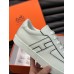 Hermes Boomerang Sneakers In White Epsom Calfskin Hermes Boomerang Sneakers In White Epsom Calfskin
