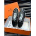 Hermes Boomerang Sneakers In Black Epsom Calfskin Hermes Boomerang Sneakers In Black Epsom Calfskin