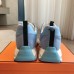 Hermes Men's Impulse Sneakers in Blue Fabric and Leather Hermes Men's Impulse Sneakers in Blue Fabric and Leather