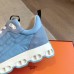 Hermes Men's Impulse Sneakers in Blue Fabric and Leather Hermes Men's Impulse Sneakers in Blue Fabric and Leather