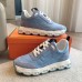 Hermes Men's Impulse Sneakers in Blue Fabric and Leather Hermes Men's Impulse Sneakers in Blue Fabric and Leather