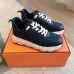 Hermes Men's Impulse Sneakers in Navy Fabric and Leather Hermes Men's Impulse Sneakers in Navy Fabric and Leather