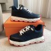 Hermes Men's Impulse Sneakers in Navy Fabric and Leather Hermes Men's Impulse Sneakers in Navy Fabric and Leather