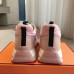 Hermes Women's Impulse Sneakers in Pink Fabric and Leather