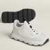 Hermes Men's Impulse Sneakers in White Fabric and Leather Hermes Men's Impulse Sneakers in White Fabric and Leather