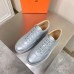 Hermes Boomerang Sneakers In Silver Epsom Leather Hermes Boomerang Sneakers In Silver Epsom Leather