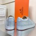 Hermes Boomerang Sneakers In Silver Epsom Leather Hermes Boomerang Sneakers In Silver Epsom Leather