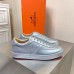 Hermes Boomerang Sneakers In Silver Epsom Leather Hermes Boomerang Sneakers In Silver Epsom Leather