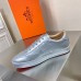 Hermes Boomerang Sneakers In Silver Epsom Leather Hermes Boomerang Sneakers In Silver Epsom Leather