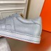 Hermes Boomerang Sneakers In Silver Epsom Leather Hermes Boomerang Sneakers In Silver Epsom Leather