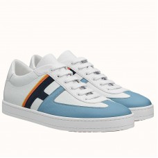 Hermes Boomerang Sneakers In Multicolore Blue Leather Hermes Boomerang Sneakers In Multicolore Blue Leather