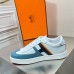 Hermes Boomerang Sneakers In Multicolore Blue Leather Hermes Boomerang Sneakers In Multicolore Blue Leather
