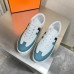 Hermes Boomerang Sneakers In Multicolore Blue Leather Hermes Boomerang Sneakers In Multicolore Blue Leather