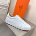 Hermes Boomerang Sneakers In White Epsom Leather Hermes Boomerang Sneakers In White Epsom Leather