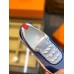 Hermes Men's Addict Sneakers In Bicolor Blue Knit