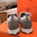 Hermes Men's Addict Sneakers In Grey Knit Hermes Men's Addict Sneakers In Grey Knit