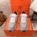 Hermes Men's Addict Sneakers In Grey Knit Hermes Men's Addict Sneakers In Grey Knit