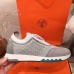 Hermes Men's Addict Sneakers In Grey Knit Hermes Men's Addict Sneakers In Grey Knit