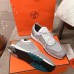 Hermes Men's Addict Sneakers In Grey Knit Hermes Men's Addict Sneakers In Grey Knit