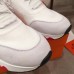 Hermes Men's Addict Sneakers In White Knit Hermes Men's Addict Sneakers In White Knit