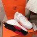 Hermes Men's Addict Sneakers In White Knit Hermes Men's Addict Sneakers In White Knit