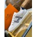 Hermes Men's Avantage Sneakers In White/Blue Calfskin Hermes Men's Avantage Sneakers In White/Blue Calfskin