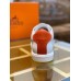 Hermes Men's Avantage Sneakers In White/Orange Calfskin Hermes Men's Avantage Sneakers In White/Orange Calfskin
