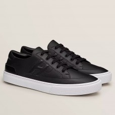 Hermes Women's Deep Sneakers in Black Leather Hermes Women's Deep Sneakers in Black Leather