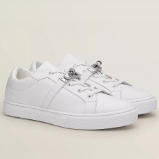Hermes Women's Day Sneakers in White Leather Hermes Women's Day Sneakers in White Leather