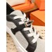 Hermes Women's Day Sneakers in H Canvas with Black Leather Hermes Women's Day Sneakers in H Canvas with Black Leather