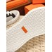 Hermes Women's Day Sneakers in H Canvas with Black Leather Hermes Women's Day Sneakers in H Canvas with Black Leather