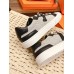 Hermes Women's Day Sneakers in H Canvas with Black Leather Hermes Women's Day Sneakers in H Canvas with Black Leather