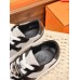 Hermes Women's Day Sneakers in H Canvas with Black Leather Hermes Women's Day Sneakers in H Canvas with Black Leather