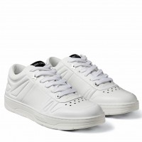 Jimmy Choo Men's Hawaii Sneakers In White Leather Jimmy Choo Men's Hawaii Sneakers In White Leather