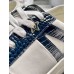 Jimmy Choo Men's Hawaii Sneakers In Blue Croc-embossed Leather