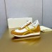 Loewe Women's Flow Runner Sneakers in White Nylon and Tan Suede