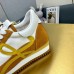 Loewe Women's Flow Runner Sneakers in White Nylon and Tan Suede