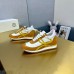 Loewe Women's Flow Runner Sneakers in White Nylon and Tan Suede
