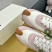 Loewe Women's Flow Runner Sneakers in White Nylon and Pink Suede Loewe Women's Flow Runner Sneakers in White Nylon and Pink Suede