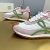 Loewe Women's Flow Runner Sneakers in White Nylon and Pink Suede Loewe Women's Flow Runner Sneakers in White Nylon and Pink Suede