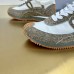 Loewe Women's Flow Runner Sneakers in Green Brushed Suede Loewe Women's Flow Runner Sneakers in Green Brushed Suede