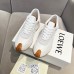 Loewe Women's Flow Runner Sneakers in White Nylon and Suede