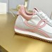 Loewe Women's Flow Runner Sneakers in White Nylon and Grey Suede