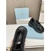 Prada Men's Sneakers in Black Leather with Bike Fabric Prada Men's Sneakers in Black Leather with Bike Fabric